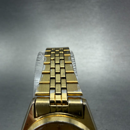 Seiko Watch Women 24mm Gold Dial Gold Tone Date Round 3Y02-0010 New Battery4