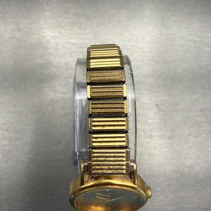 Seiko Watch Women 20mm Gold Dial Gold Tone Round 2C20-0359 Vintage New Battery4