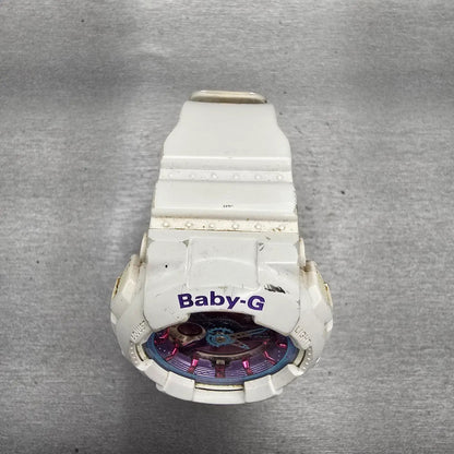 Casio Baby-G BA-112 Watch Women 43mm Purple White Chronograph Alarm New Battery4