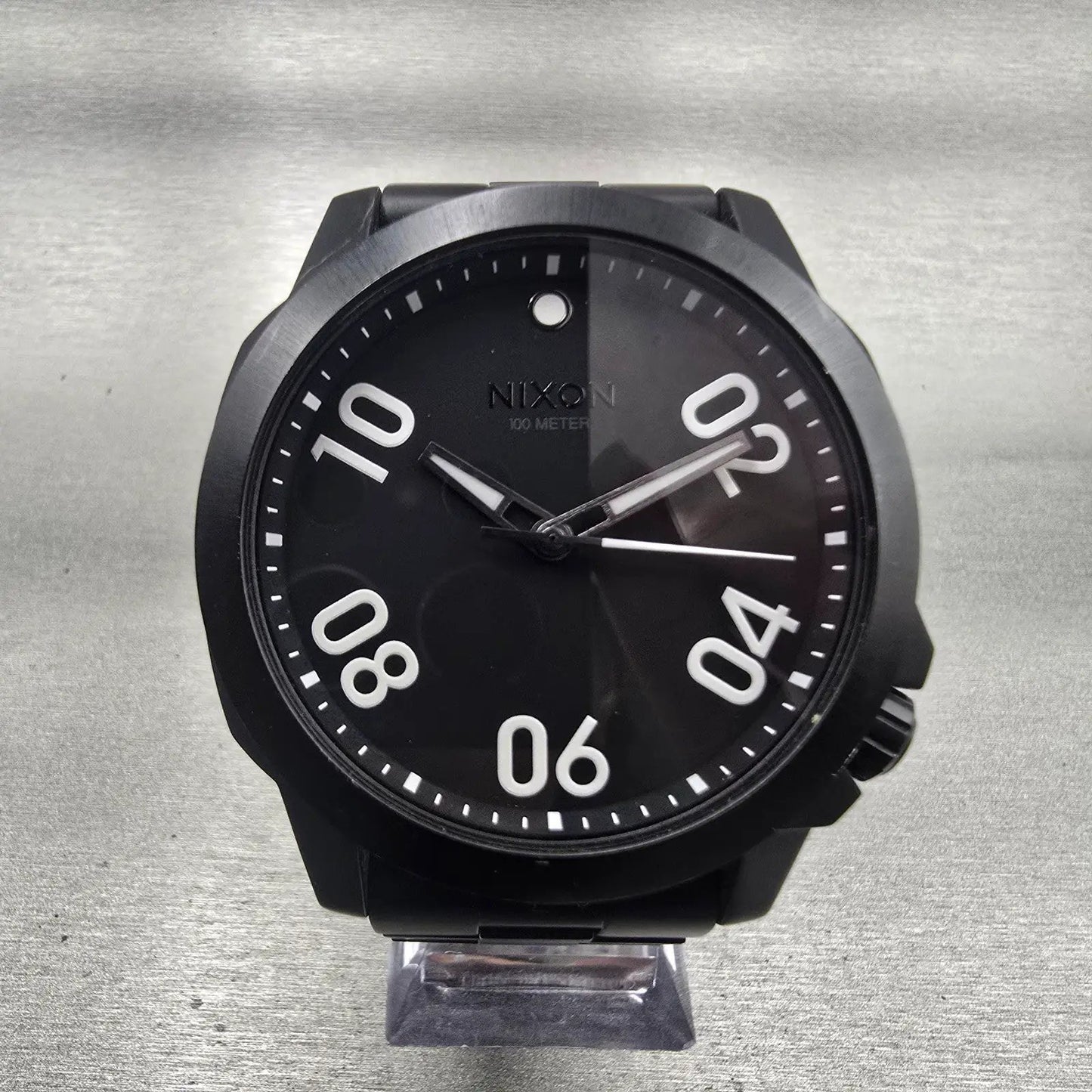 Nixon The Ranger Watch Men 45mm Black Dial Black Tone Round New Battery0