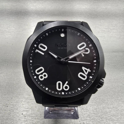 Nixon The Ranger Watch Men 45mm Black Dial Black Tone Round New Battery0