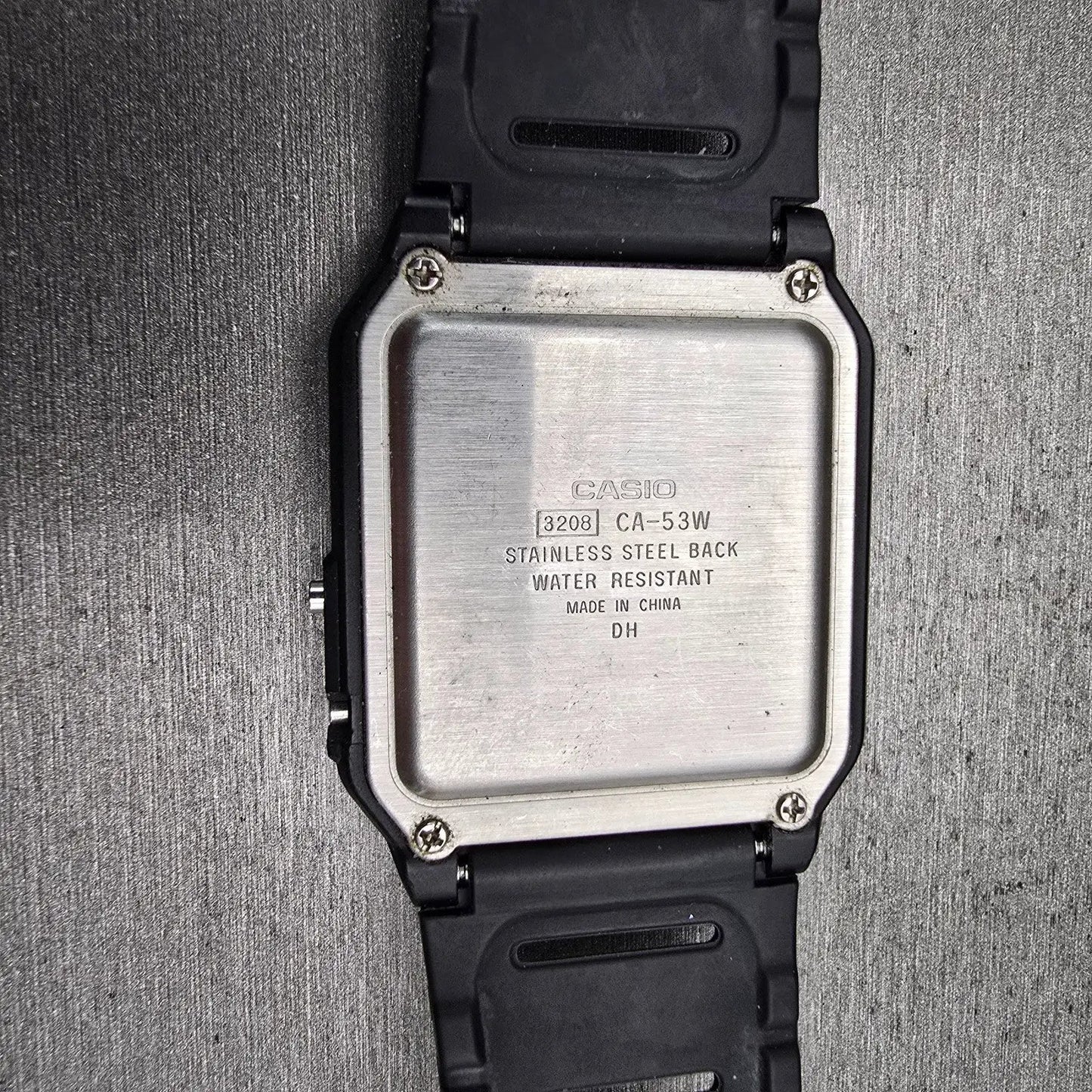 Casio Calculator CA-53W Watch Men 34mm Black Chronograph Alarm New Battery TF10