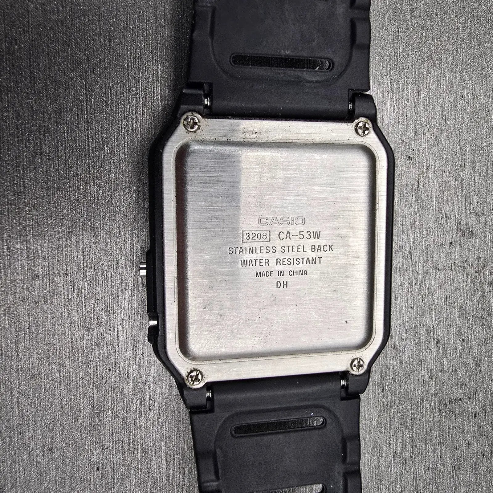 Casio Calculator CA-53W Watch Men 34mm Black Chronograph Alarm New Battery TF10