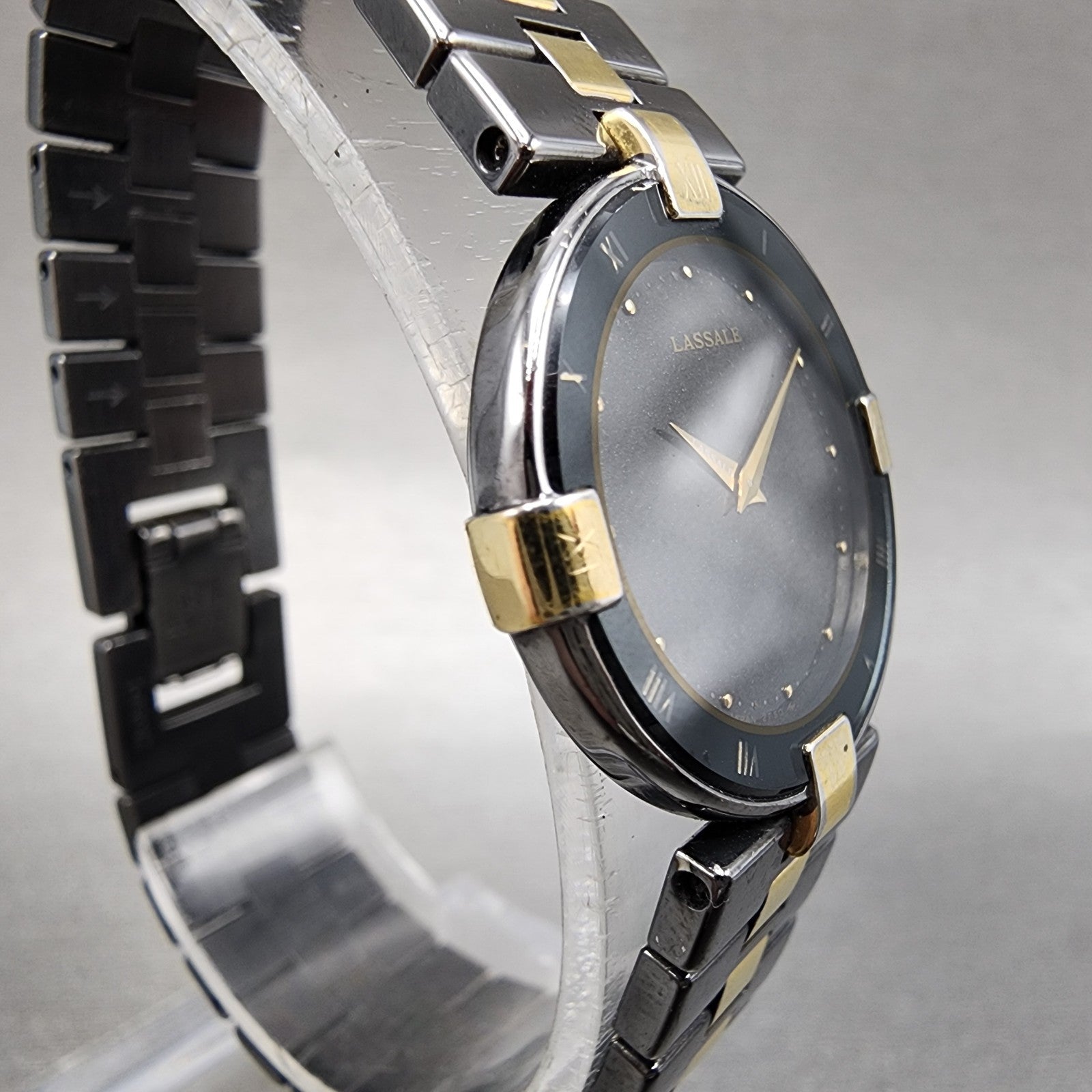 Seiko Lassle Watch Women 24mm Black Dial Black Tone 2f500180 PARTS4