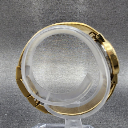 Seiko Watch Women 21mm Champagne Dial Gold Tone Round 2c210060 New Battery8