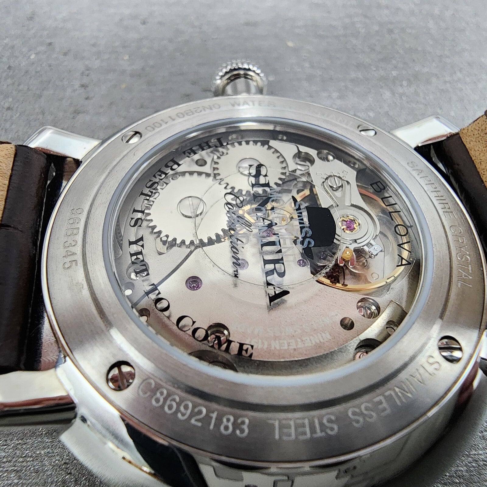 Bulova Frank Sinatra Watch Men 40mm Gray Dial Silver Tone Date Manual Wind9