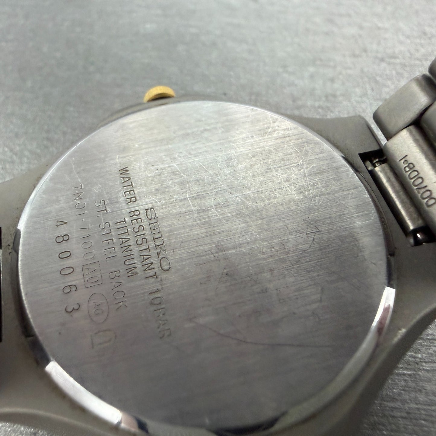 Seiko Spirit Watch Men 35mm Luminous Dial Titanium Round 7N01-7100 New Battery9