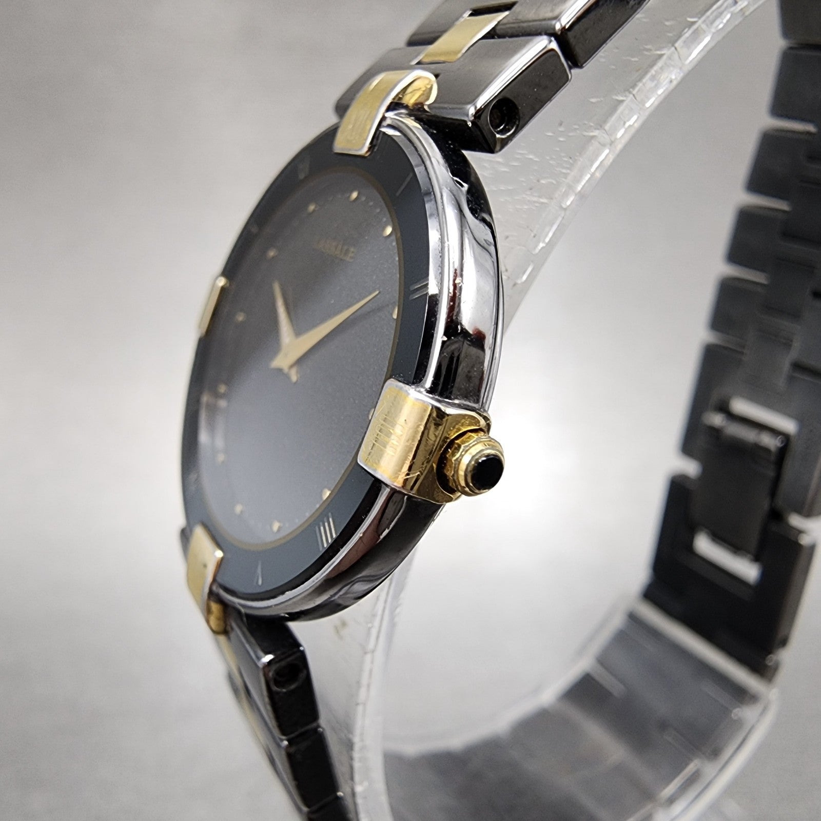 Seiko Lassle Watch Women 24mm Black Dial Black Tone 2f500180 PARTS3