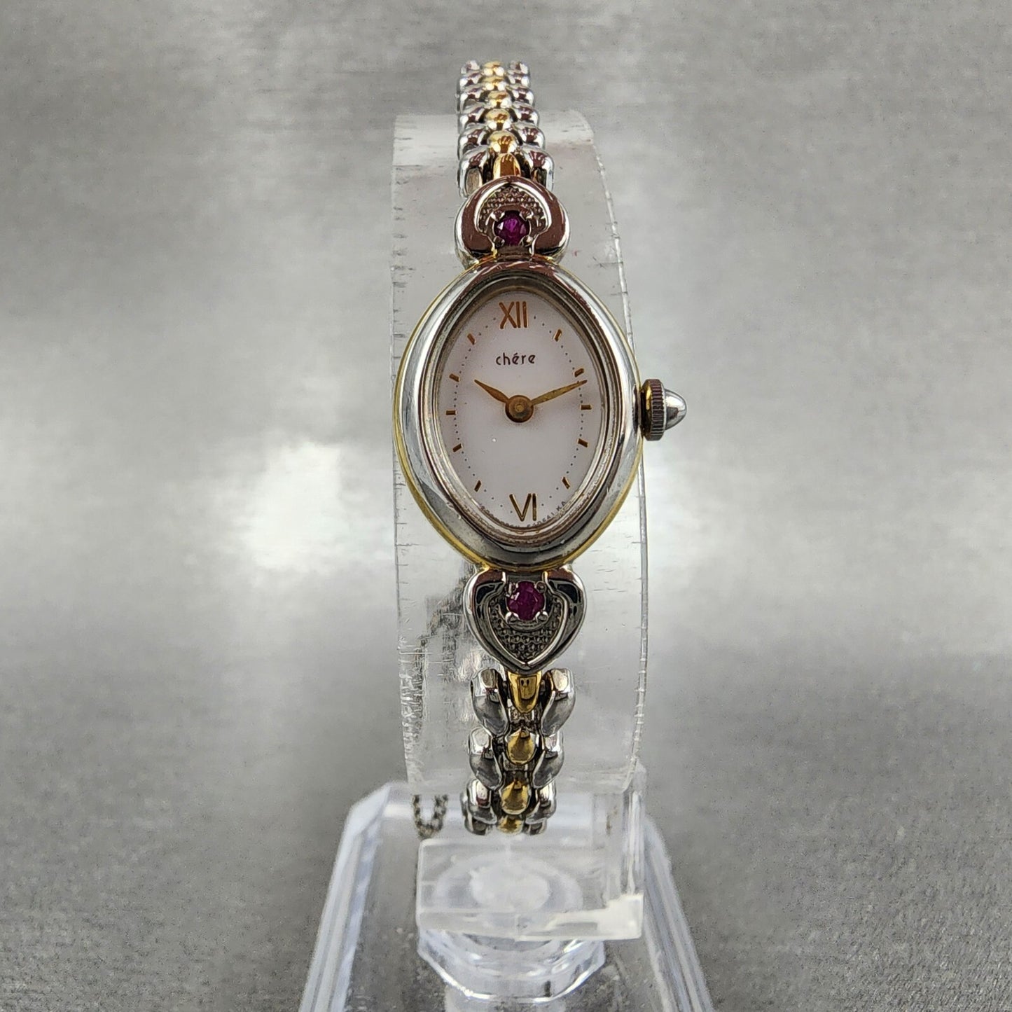 Citizen Chere Watch Women 14mm White Dial Two Tone Oval 4520E50538 New Battery5