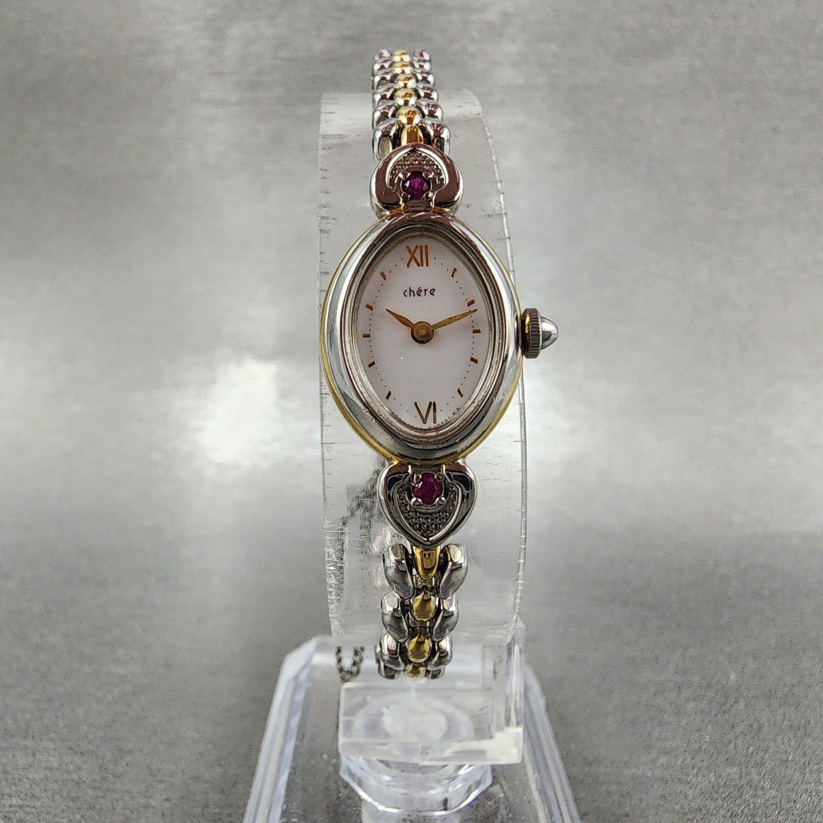 Citizen Chere Watch Women 14mm White Dial Two Tone Oval 4520E50538 New Battery5