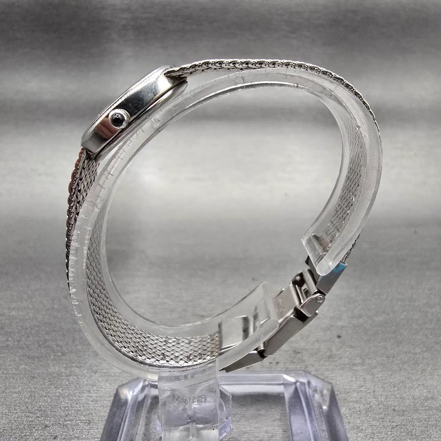 Seiko Exceline Watch Women 20mm Silver Dial Silver Tone Round 1221-0100 New Batt6