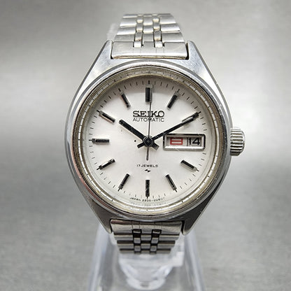 Seiko Automatic Watch Women 25mm White Dial silver Tone Round Daydate 220604800