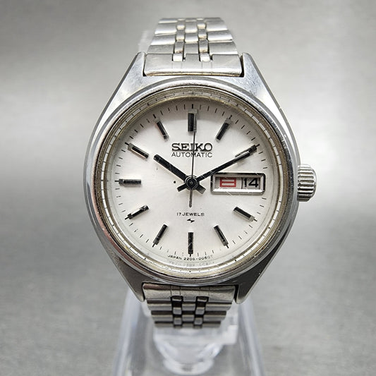 Seiko Automatic Watch Women 25mm White Dial silver Tone Round Daydate 220604800