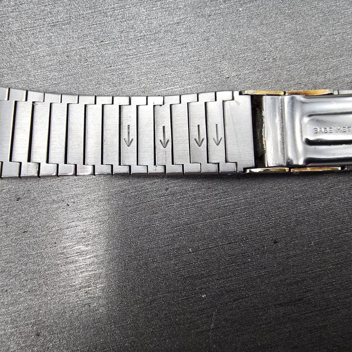 Seiko Bracelet 14mm Stainless Steel Gold Tone Tri Folding Clasp Vintage JP Z40712