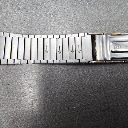 Seiko Bracelet 14mm Stainless Steel Gold Tone Tri Folding Clasp Vintage JP Z40712
