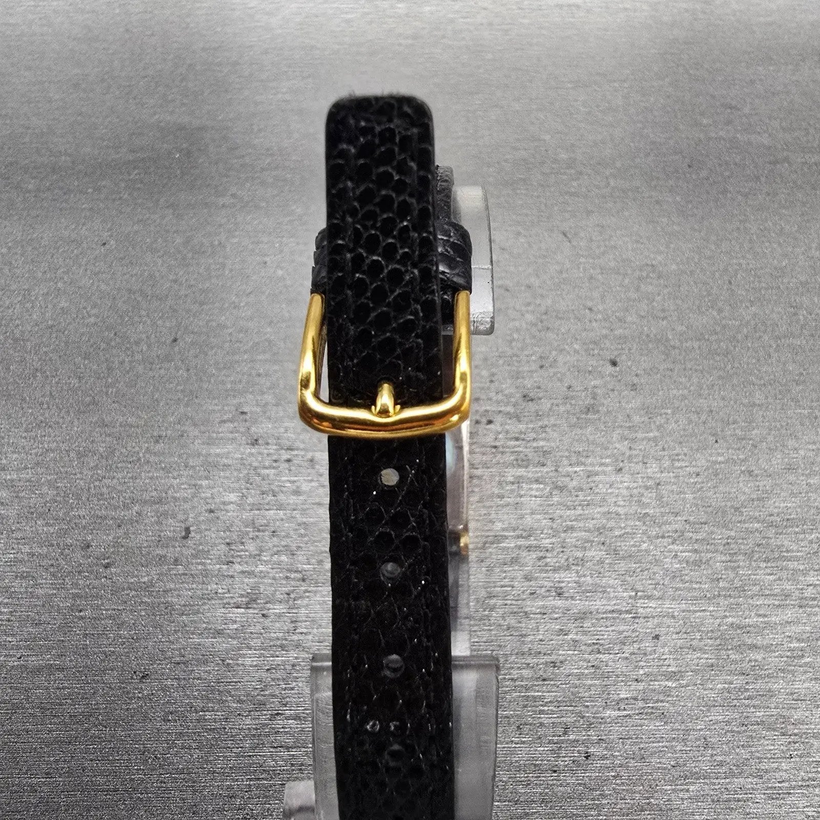 Citizen Tank Watch Women 16mm Black Dial Gold Tone Rectangle 2200 New Battery7