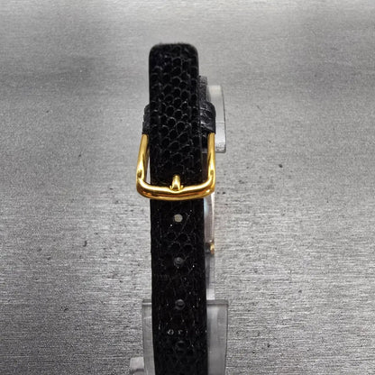 Citizen Tank Watch Women 16mm Black Dial Gold Tone Rectangle 2200 New Battery7