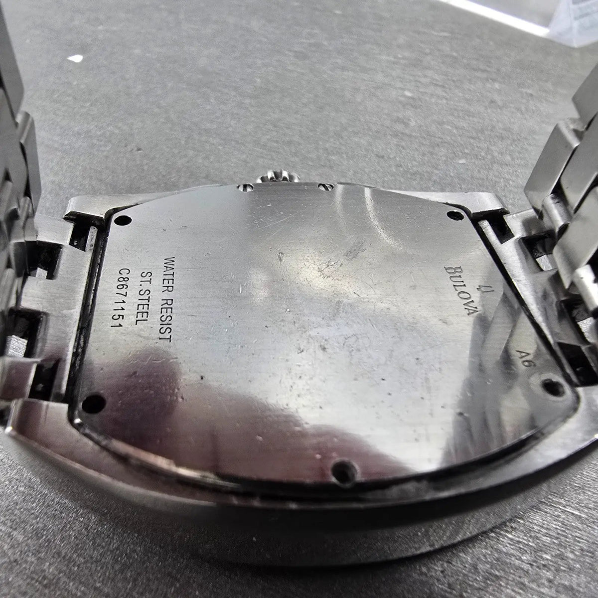 Bulova Chronograph Watch Men 40mm Black DIal Steel Date 96G59 PARTS10