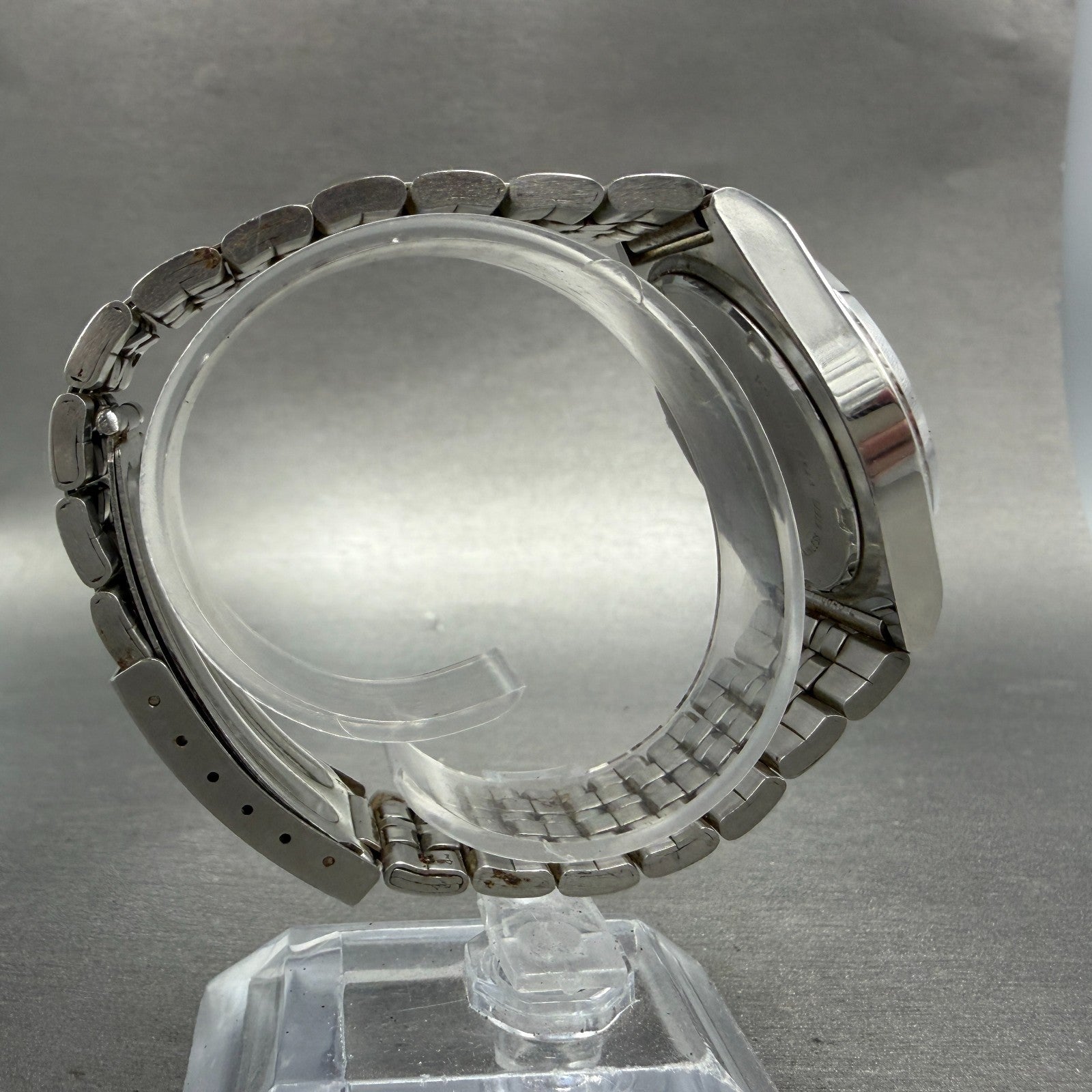 Seiko Alba Watch Men 35mm Luminous Dial Silver Tone Daydate V743-8B10 NewBattery8