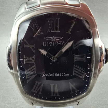 Invicta Lupah Watch Men 47mm Purple Dial Silver Tone Rectangle 21391 New Batt KJ1