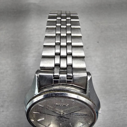 Seiko SQ Watch Men 36mm Silver Dial Silver Tone Daydate Round 4633-8029 New Batt4