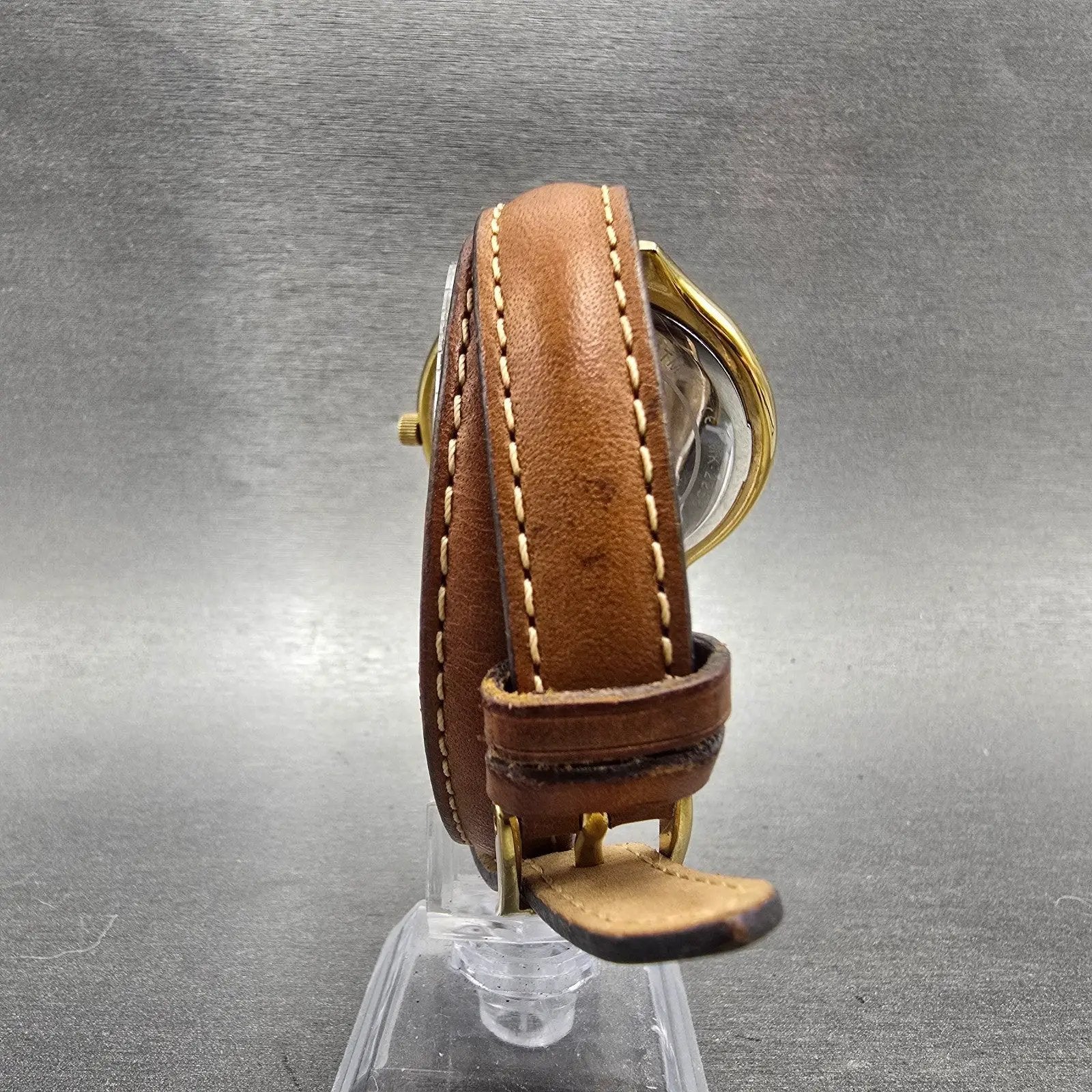 Michael kors Runway Watch Women 42mm Gold Dial Gold Tone Round MK-2256 New BattL7