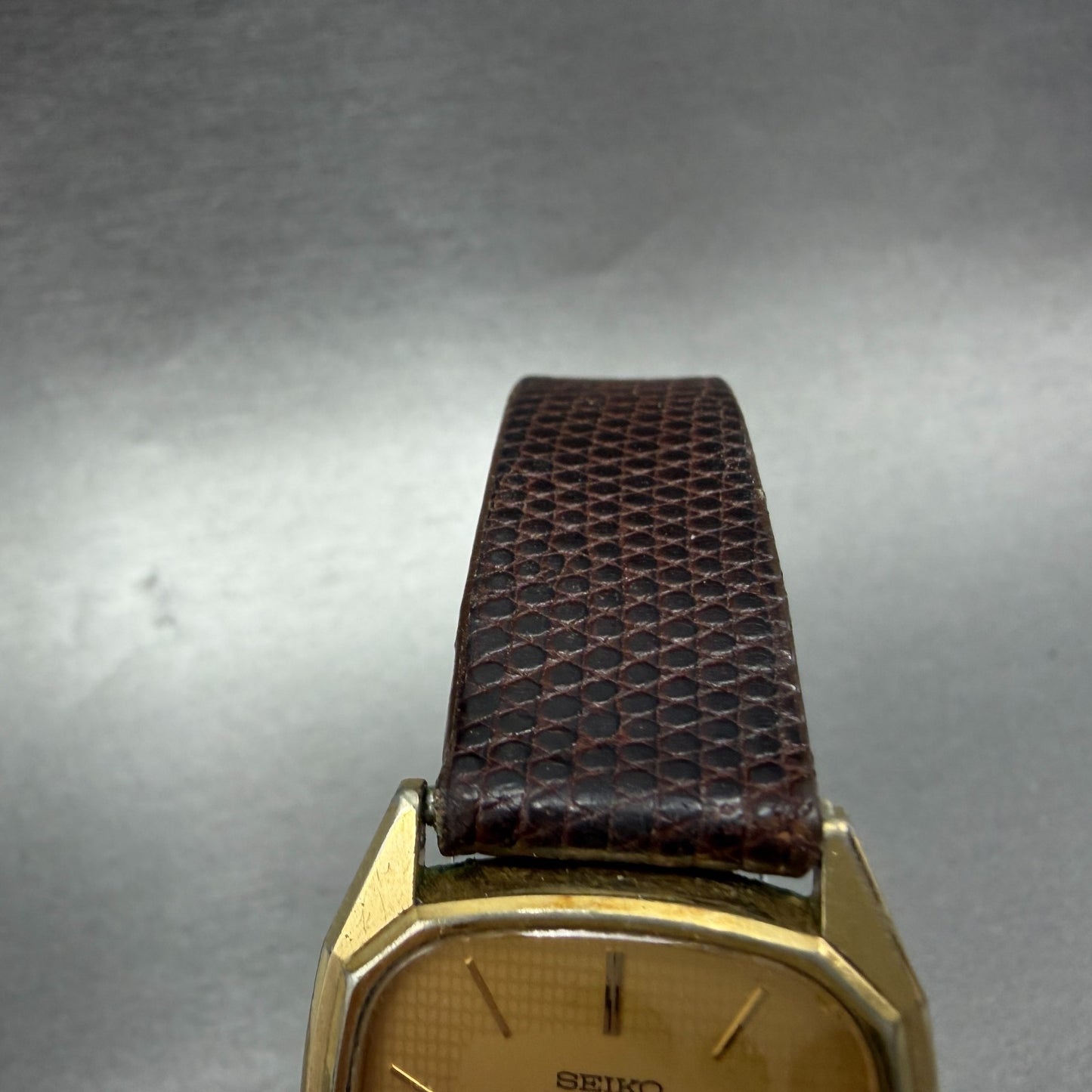 Seiko Lassale Tank Watch Men 28mm Champagne Dial Gold Tone 6020-5839 New Battery4