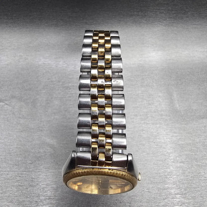 Seiko President Watch Men 36mm Silver Dial Two Tone Daydate 7N43-8111 New Bat Kp4