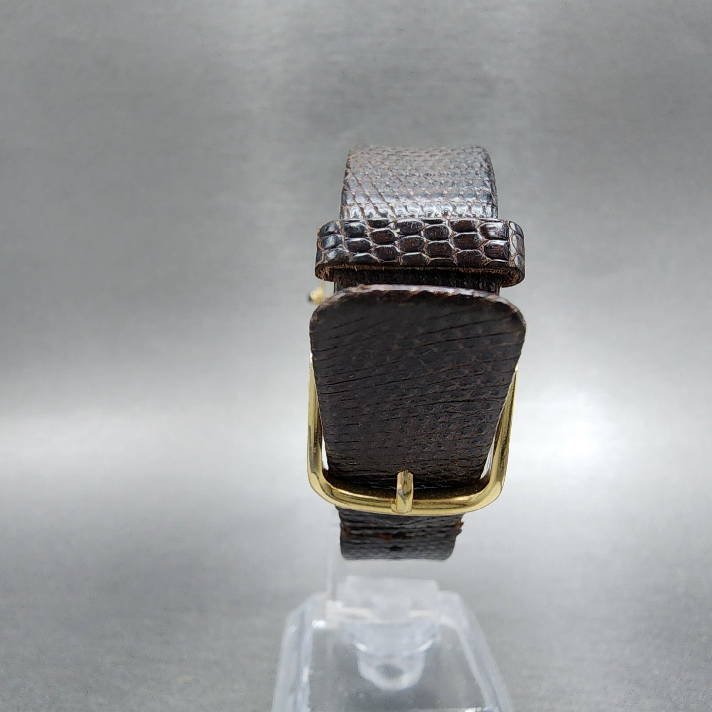 Seiko Tank Watch Men 28mm Gold Dial Gold Tone Rectangle 60205049 New Battery7
