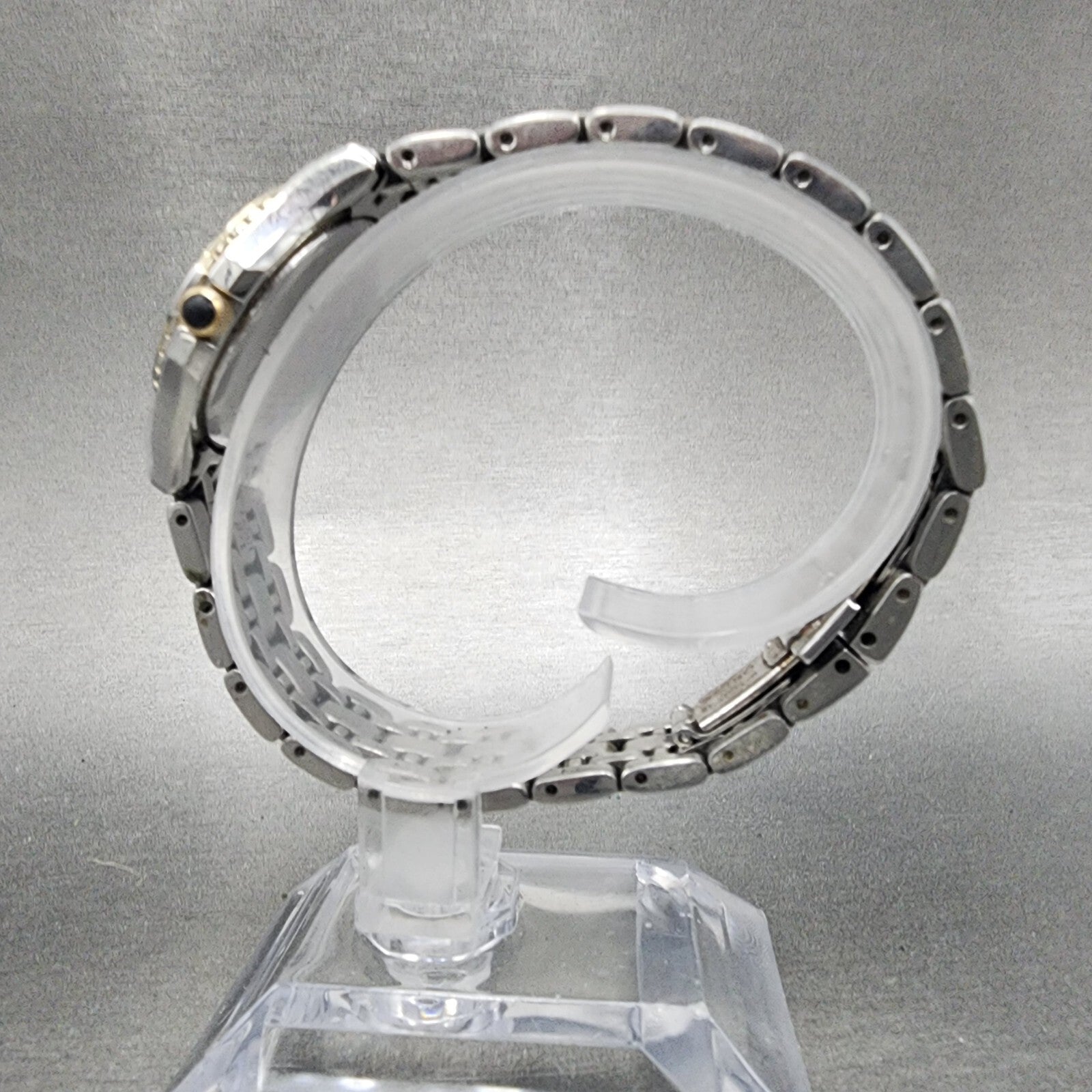 Seiko Watch Women 28mm White Dial Two Tone Date Round 7N820GE0 New Battery6