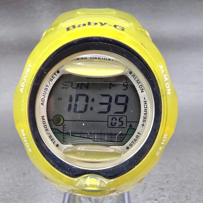 Casio Baby-G BGX-200 Watch Women 41mm Silver Dial Yellow Chrono Alarm New Batt1