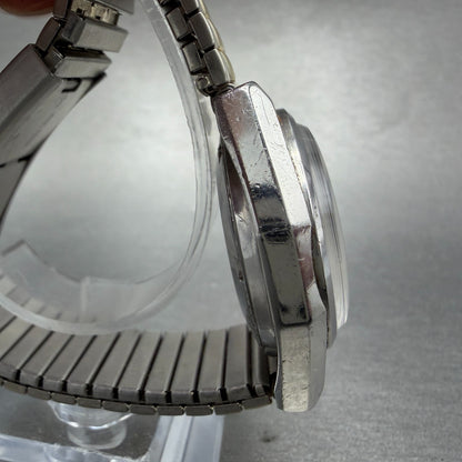 Orient Tri Star Watch Men 36mm Brown Dial Silver Tone Daydate Round Automat Runs3