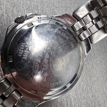 Fossil Watch Men 40mm Blue Dial Silver Sun & Moon Daydate Round BQ-9138 New Batt10