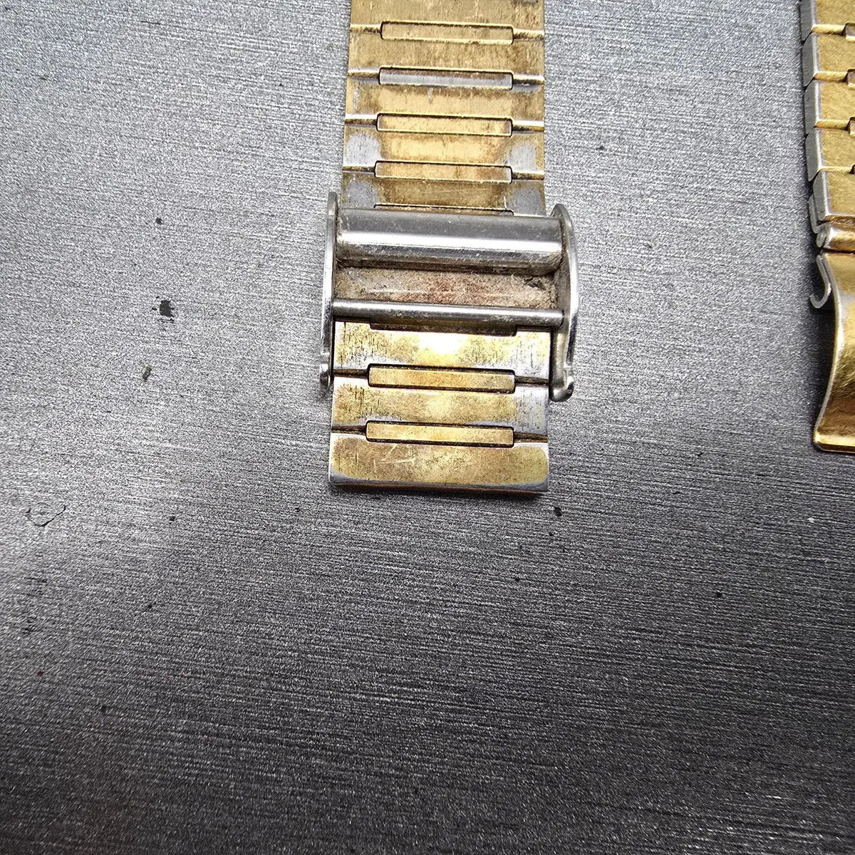 Seiko Bracelet 10mm Stainless Steel Gold Tone Vintage Japan Z4217