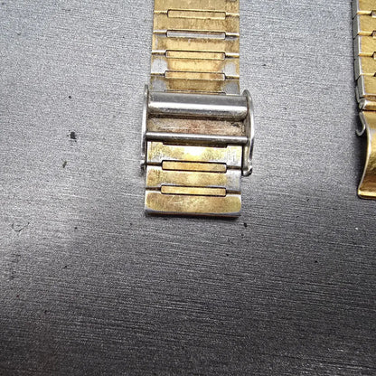 Seiko Bracelet 10mm Stainless Steel Gold Tone Vintage Japan Z4217