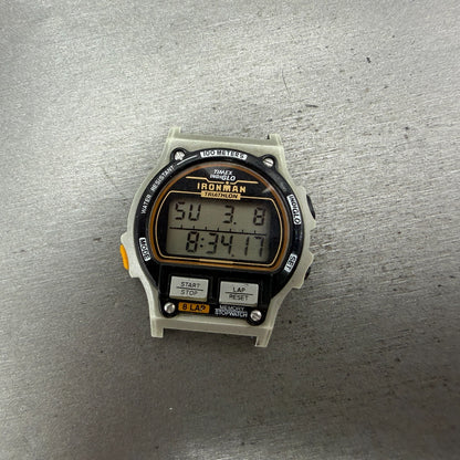 Timex Ironman Trialthlon Watch Men 38mm Digital Gray Alarm Chrono New Battery0