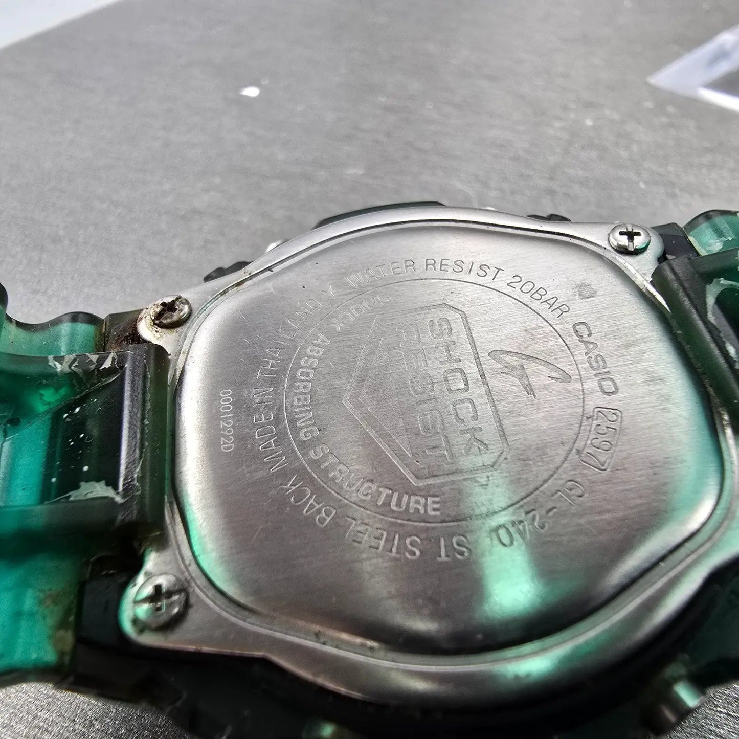 Casio G-Shock GL-240 Watch Men 45mm Green Alarm Chronograph Daydate Solar PARTS10