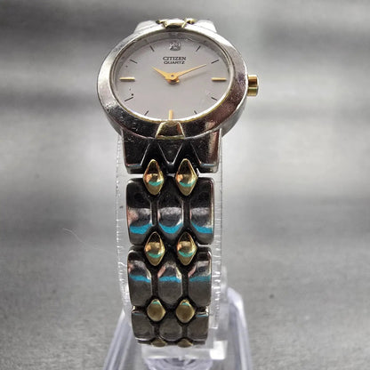 Citizen Watch Women 21mm White Dial Two Tone Round 5421-S93941 New Battery VTG5