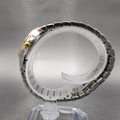 Bulova Watch Women 29mm MOP Dial Two Tone Diamond Bezel Round New Battery 98W126