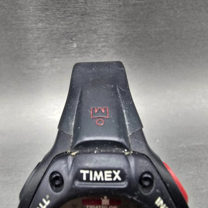 Timex Ironman Triathlon Watch Men 38mm Digital Black Alarm Chrono Round NewBatte4