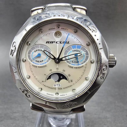 Ripcurl Pacific Tidemaster Watch Women 36mm MOP Dial Silver Moon Phase READ!!!!!0