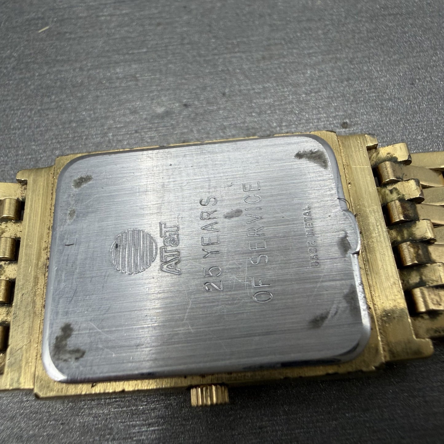 Wittnauer QWR Tank Watch Men 23mm Gold Dial Gold Tone Rectangle New Battery ABC9