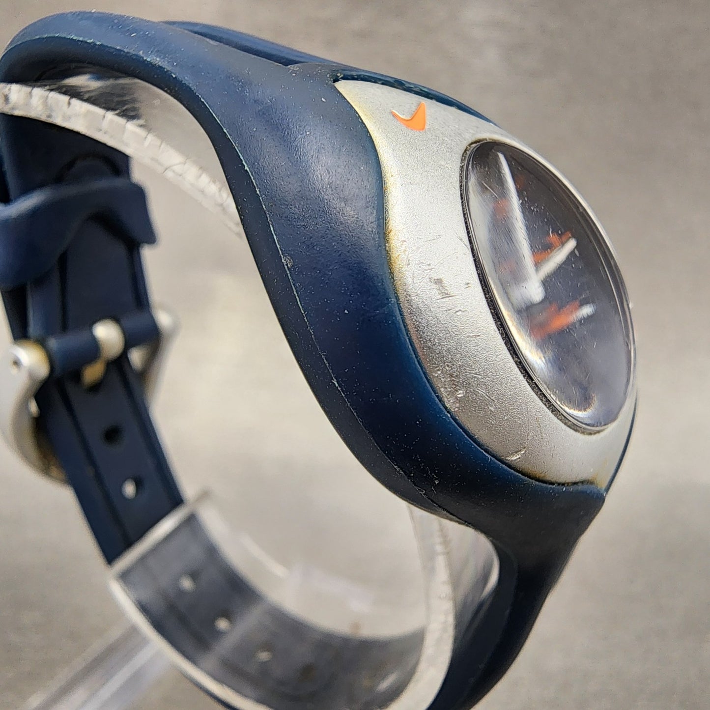 Nike Triax Watch Women 31mm Blue Dial Blue Tone Asymmetrical New Battery4