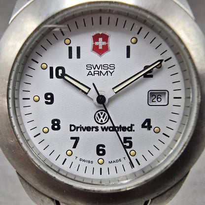 Victorinox Swiss Army Peak Watch Women 30mm White Dial Silver Tone Date PARTS2