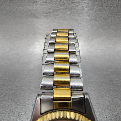 Seiko SQ Watch Women 24mm Gold Dial Two Tone Daydate Round 3E230A60 New Battery5