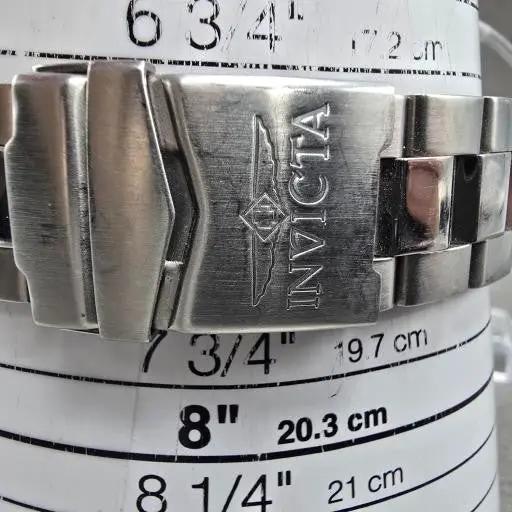 Invicta Dive Watch Men 45mm Silver Dial Silver Tone Date Round 6006 New Battery12