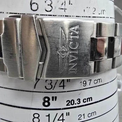 Invicta Dive Watch Men 45mm Silver Dial Silver Tone Date Round 6006 New Battery12