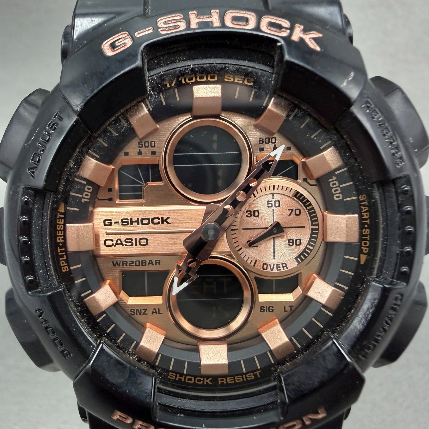 Casio G-Shock GA-140GB Watch Men 48mm Analog Digital Black Rose Gold New Battery1
