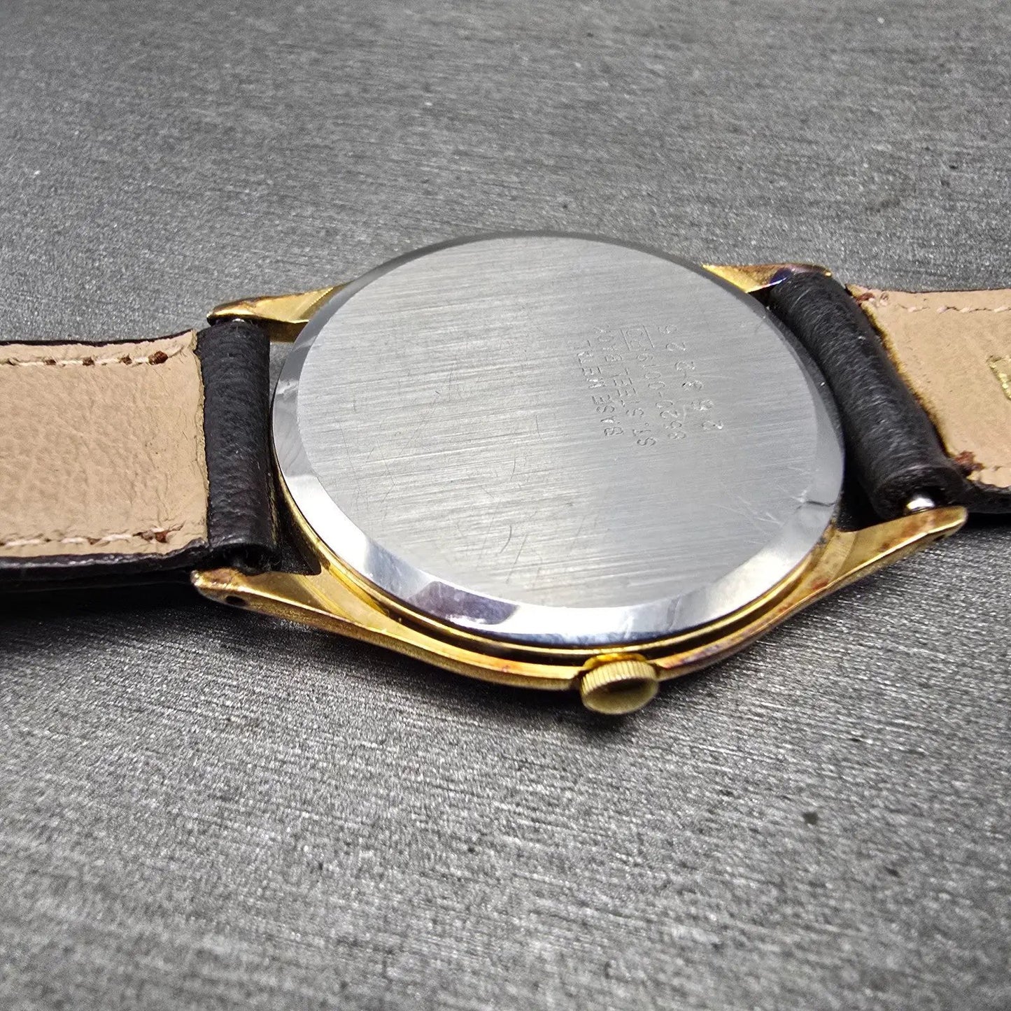 Seiko Watch Men 32mm White Dial Gold Tone Round 8620-0019 PARTS Vintage12