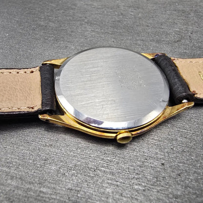 Seiko Watch Men 32mm White Dial Gold Tone Round 8620-0019 PARTS Vintage12